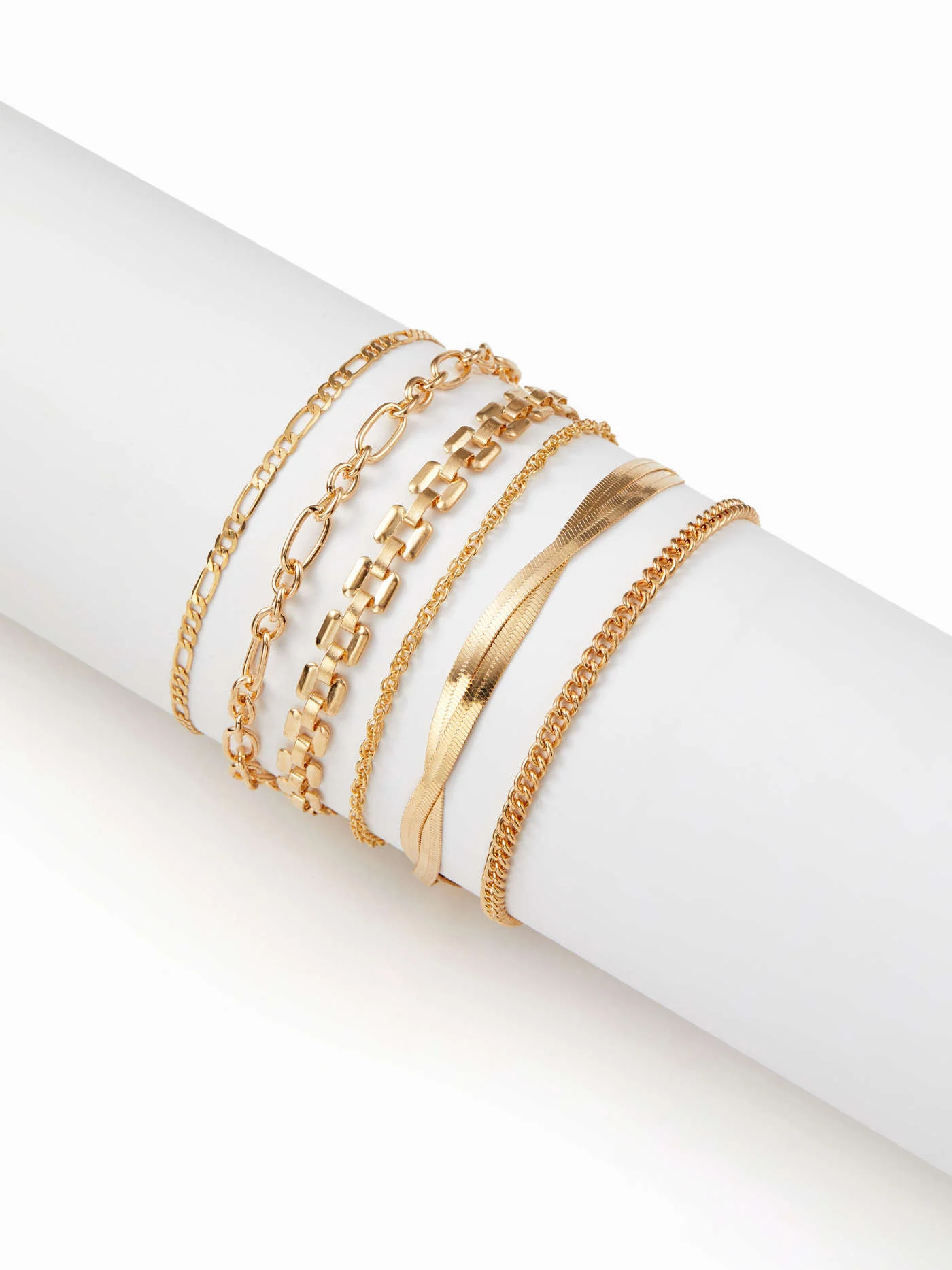 6 PCS TWISTED CHAIN BRACELET SET For Daily Casual | Cider
