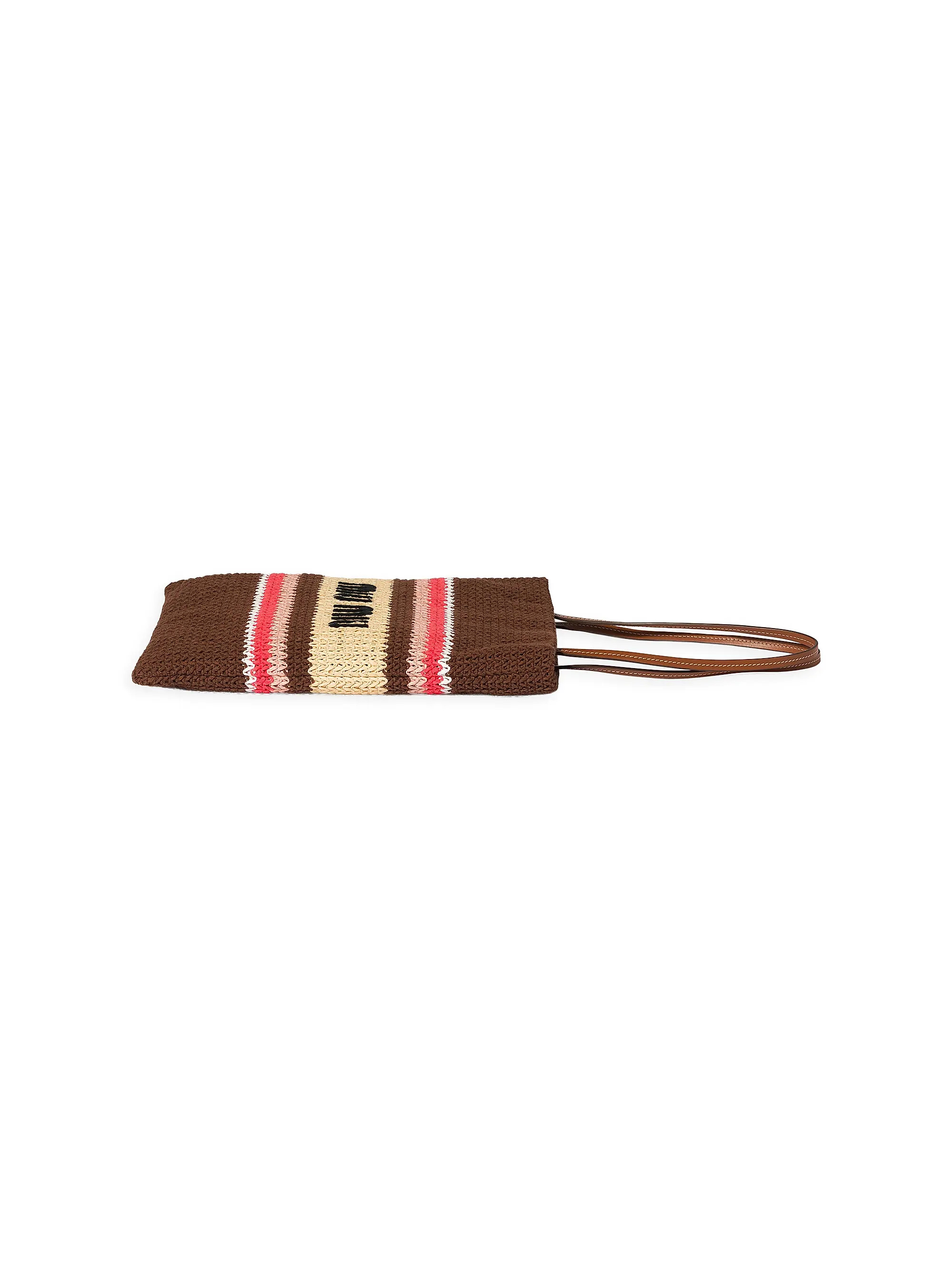 Miu Miu Raffia-Effect Woven Tote Bag | Saks Fifth Avenue | Saks Fifth Avenue