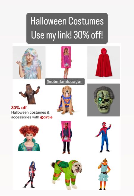 Halloween costumes 30% off. All of these costumes linked and more. Halloween party mermaid dog pet costumes Superman ninja turtle Barbie adult couples cape target modern farmhouse glam

#LTKfamily #LTKHalloween #LTKkids