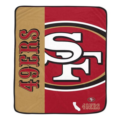 NFL San Francisco 49ers Ultra Soft Tailgate Throw Blanket | Target