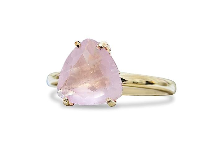 Anemone Unique Alluring Rose Quartz Ring in 14k Gold - Pink Rings for Women for Gifts, Anniversar... | Amazon (US)