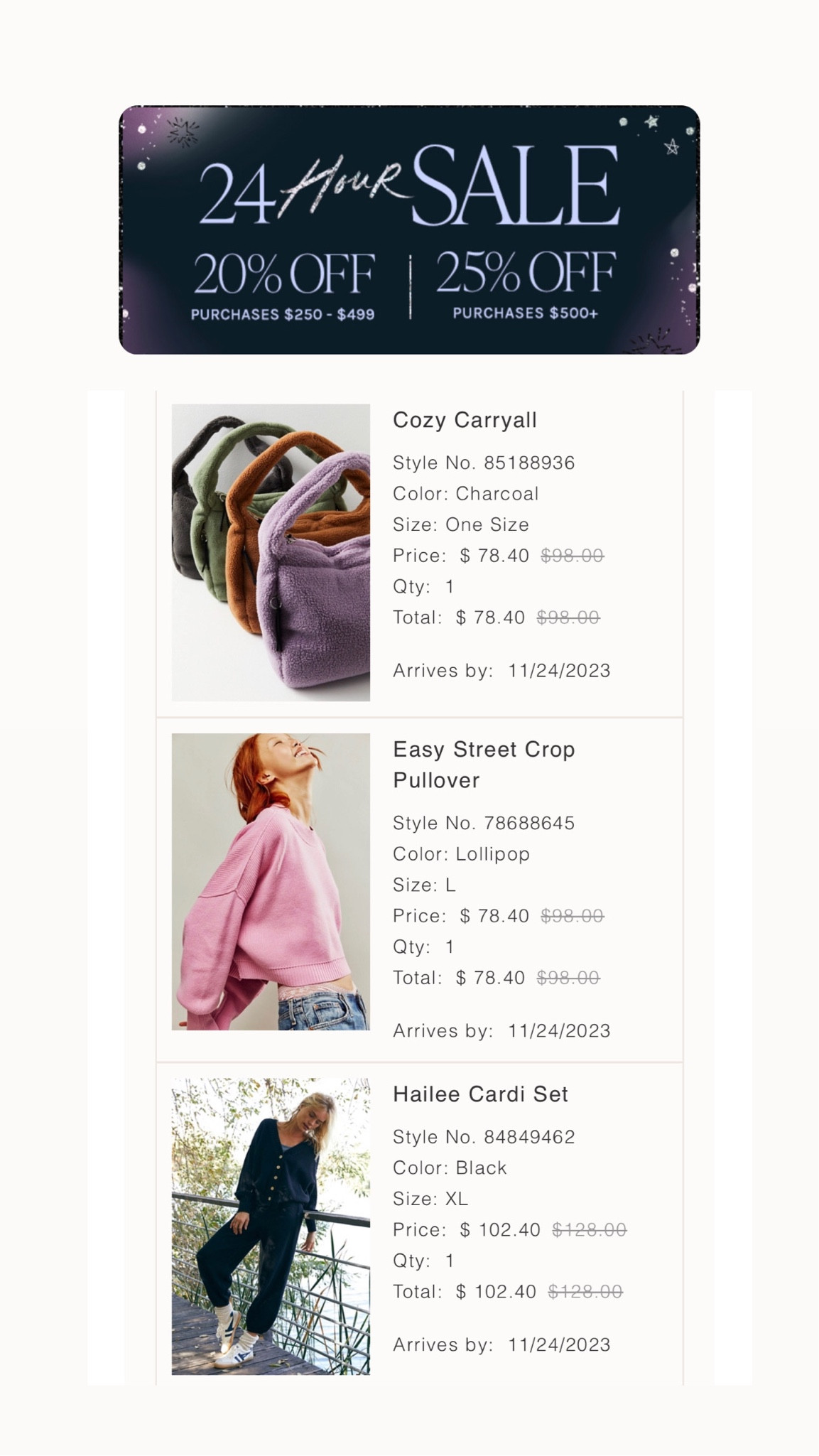 Free People 24 hour sale!!! 


Fall Outfits
Fall fashion
Black Friday
Cyber Monday 

#LTKstyletip #LTKCyberWeek #LTKsalealert