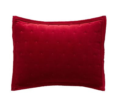Velvet Tufted Quilt & Shams - Ruby | Pottery Barn (US)