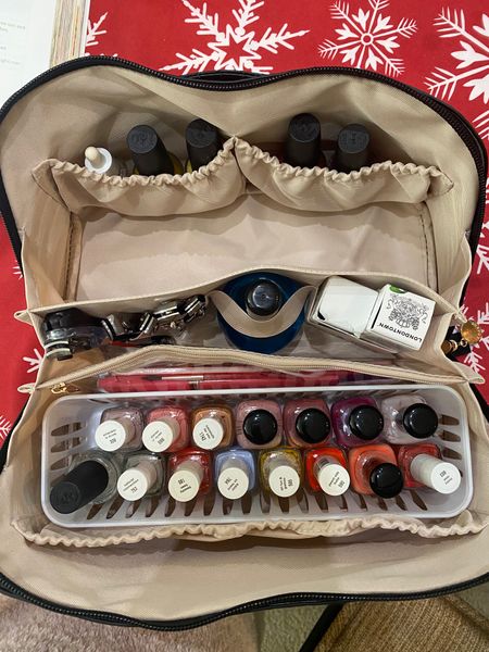 Travel makeup organizer from Amazon holds nail polish & manicure supplies 

#LTKfindsunder50 #LTKSeasonal #LTKtravel