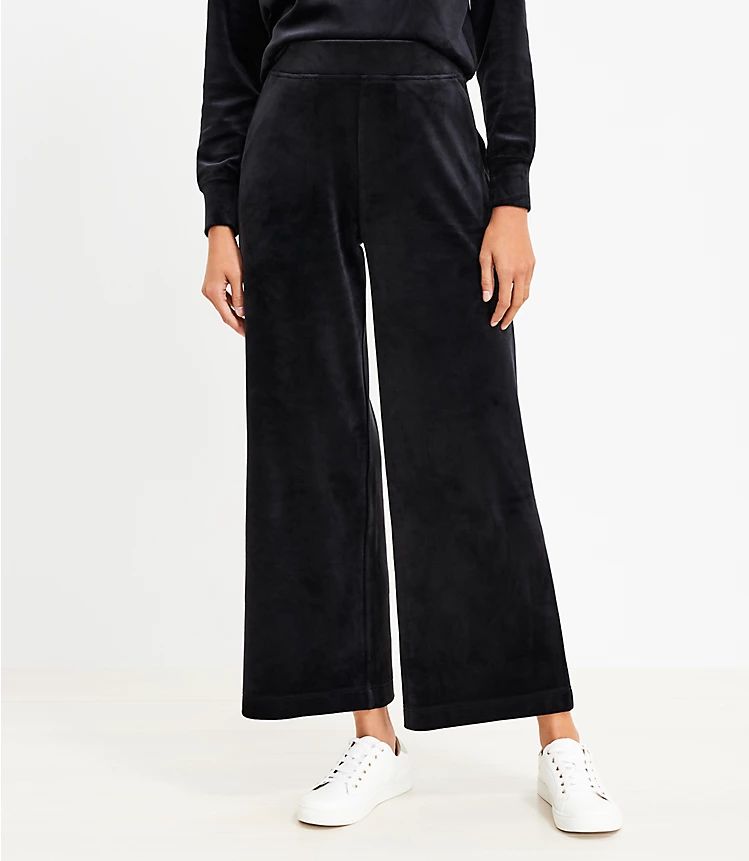 Lou & Grey Velour Wide Leg Pants | LOFT