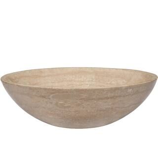 Novatto Stone Vessel Sink in Beige Travertine NOSV-BT - The Home Depot | The Home Depot