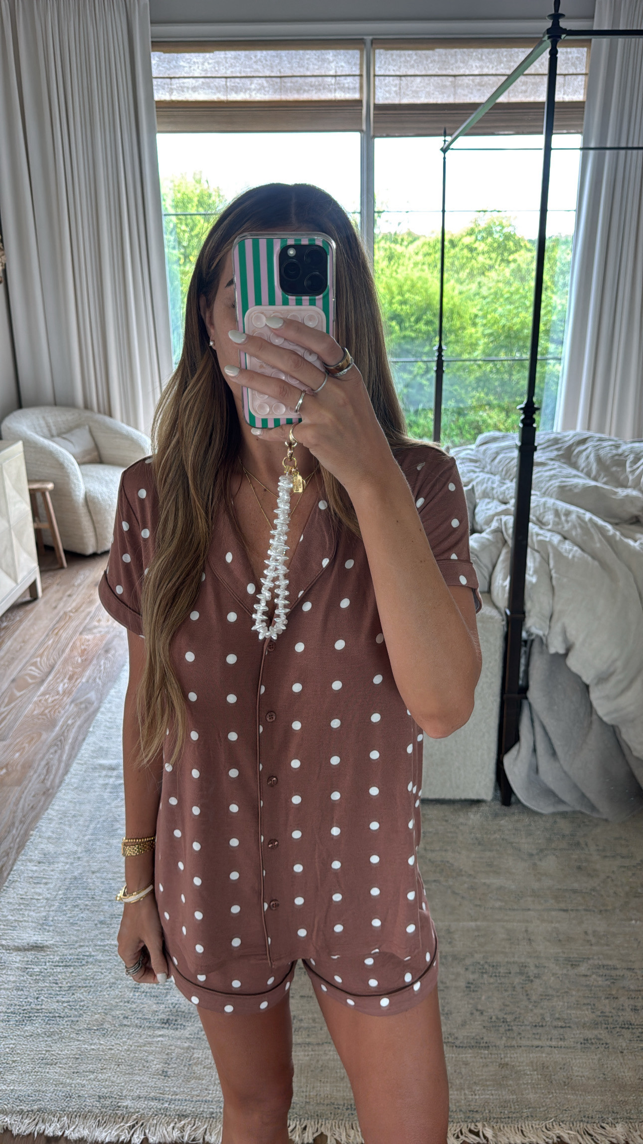 my favorite pjs in the summer 💤 wearing a small! 

 #LTKSaleAlert