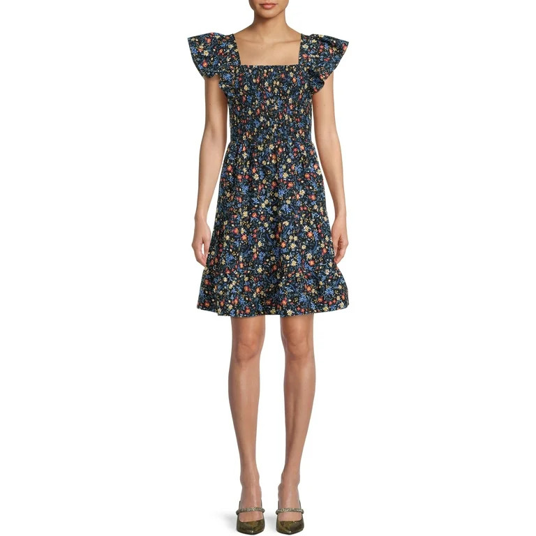 Time And Tru Women's Smocked Eyelet Dress | Walmart (US)