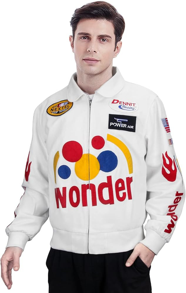 NIHONCOS Mens Ricky Bobby Jacket Coat Talladega Nights Racing Costume Motorcycle Uniform Outfit H... | Amazon (US)