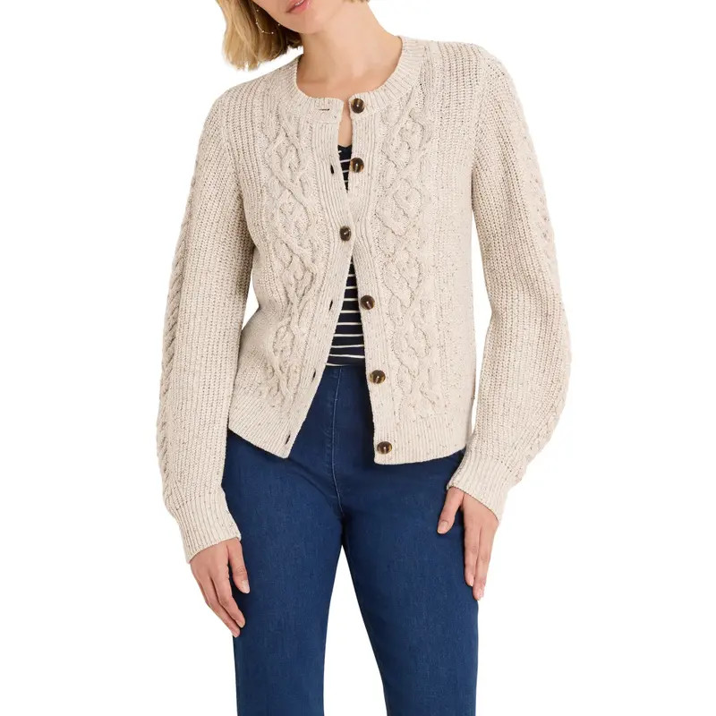 NIC+ZOE Flecked Shaker Cardigan in Blue Mix at Nordstrom, Size X-Large | Nordstrom