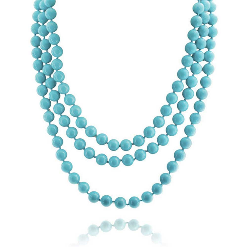 Bling Jewelry Classic Western Style Hand Knotted 10MM Round Ball Bead Endless 70 Inch Long Strand... | Amazon (US)