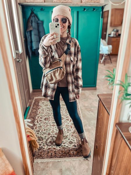 Wearing a small in my flannel, shirt, and leggings! Sized up a half size in these blundstones and they’re very comfy. 

#LTKstyletip #LTKSeasonal #LTKfindsunder100