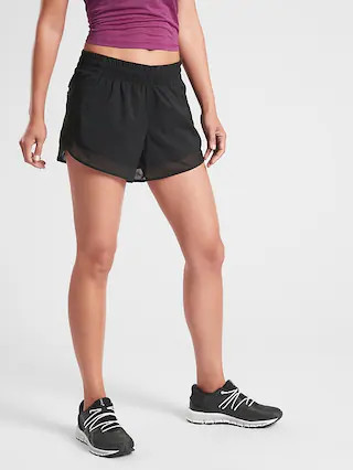 Mesh Racer Run Short 4" | Athleta