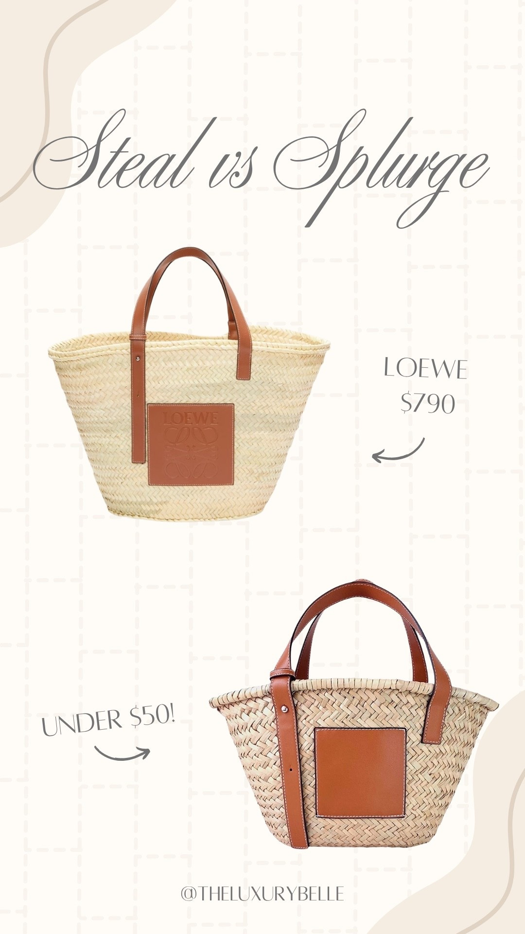 Steal vs Splurge—Loewe raffia bag edition!

#LTKgrwm #LTKootd #LTKSeasonal