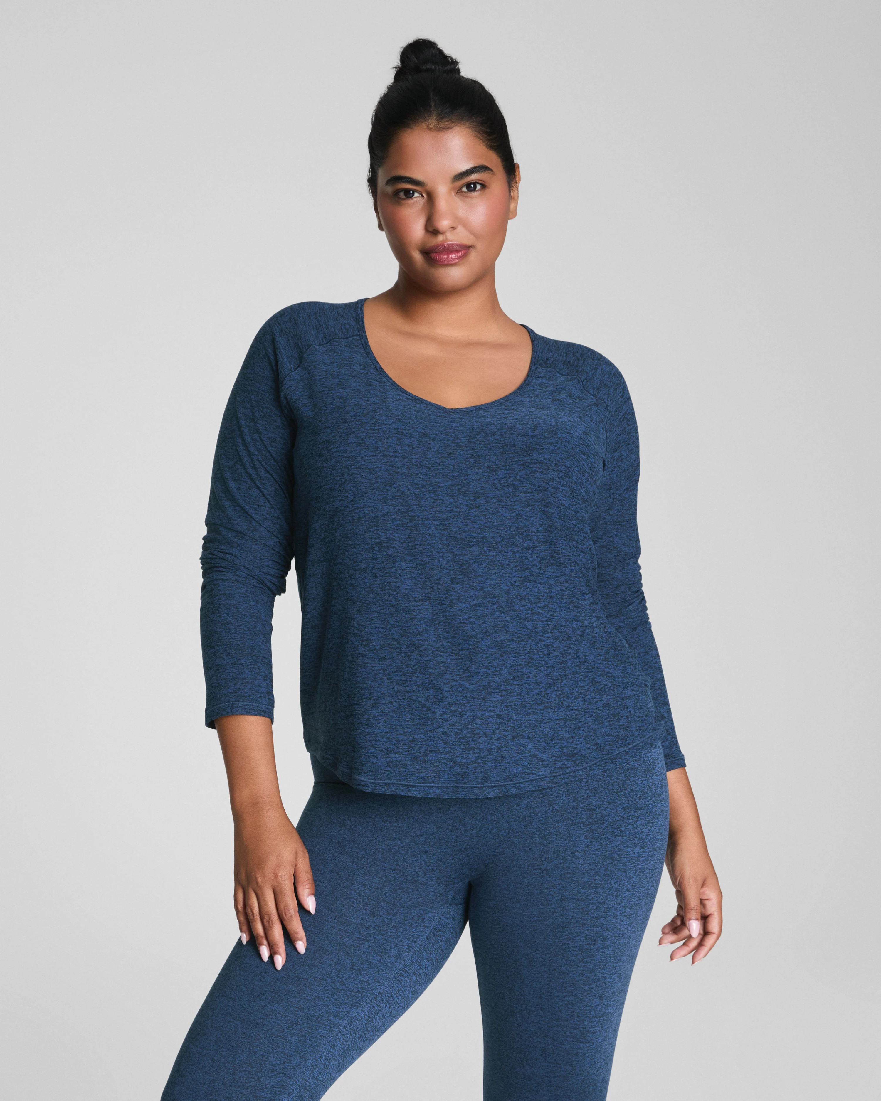 Long Sleeve V-Neck Top | Spanx