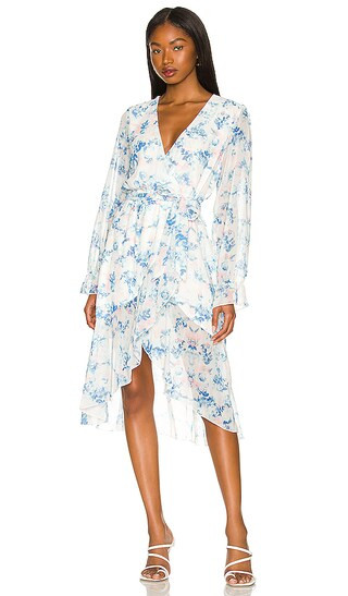 Wrap Duster Dress in Airbrush Roses | Revolve Clothing (Global)