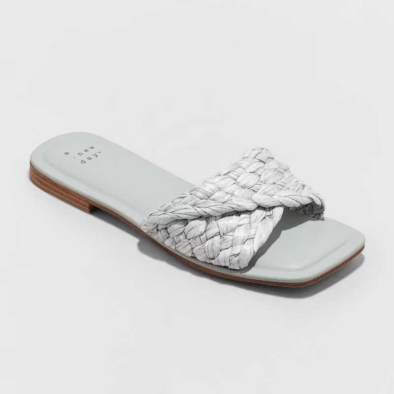 Women's Nicolette Raffia Slide Sandals - A New Day™ | Target