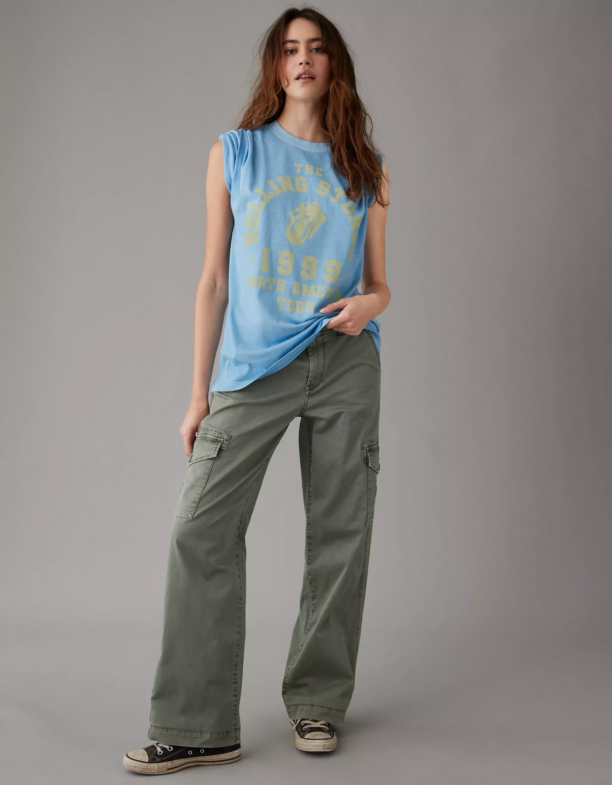 AE Oversized Rolling Stones Graphic T-Shirt | American Eagle Outfitters (US & CA)