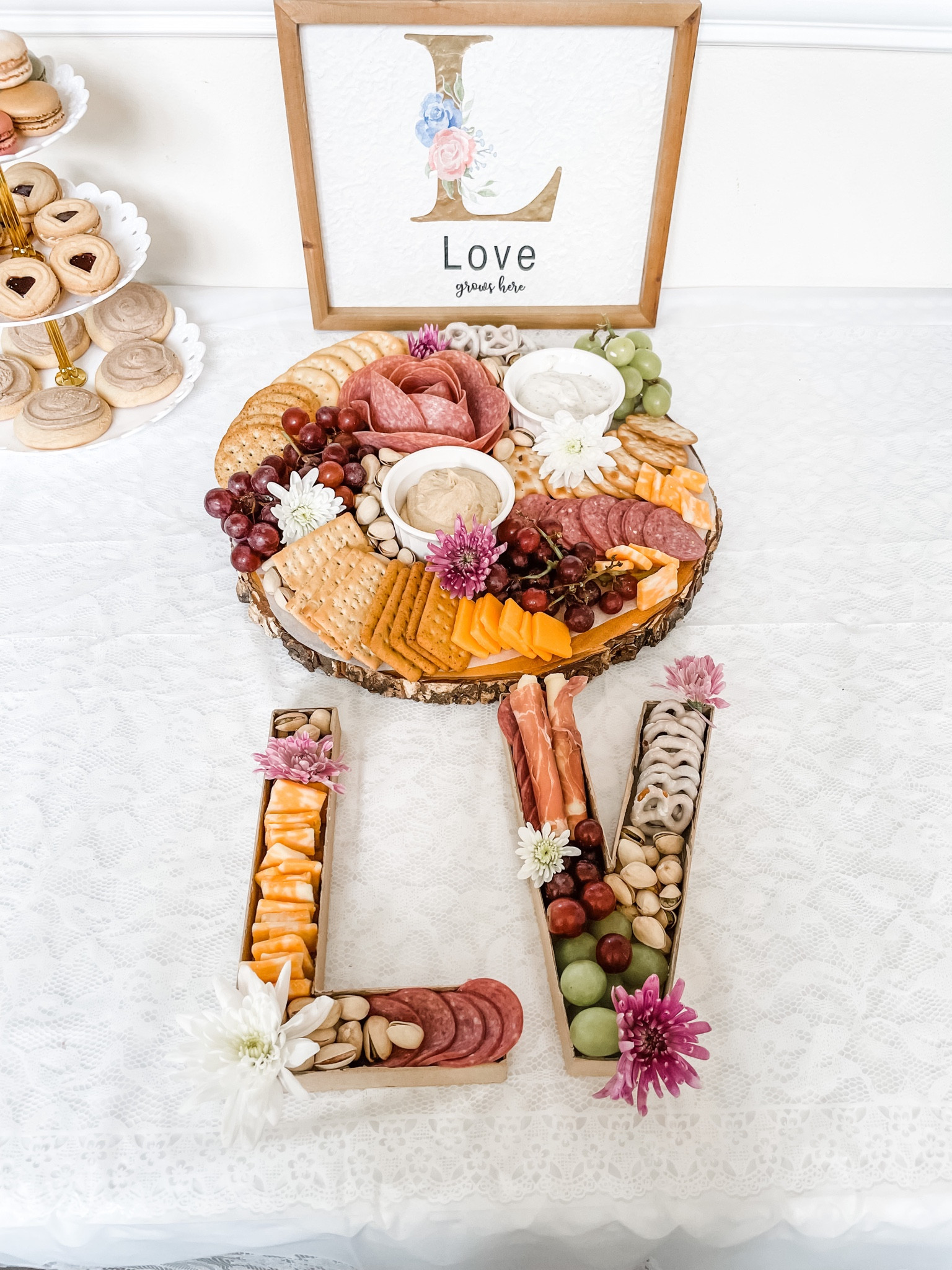 It’s so easy to make your own “cute” charcuterie board

Just get:
•A Ready-to-go charcuterie cheese/ meat tray 
•Fresh Fruit 
•Nuts 
•Pretzels 
•Crackers 
•Dips
•Artificial or real flowers 
(if you’re using real flowers, make sure to cover the stem with clear saran wrap) 
•Platter/ cardboard letters 
• Parchment paper

Arrange in a cohesive manner and that’s it! You just made a beautiful charcuterie board!✨

#LTKfamily #LTKkids party idea, summer, 

#LTKStyleTip #LTKFamily #LTKParties