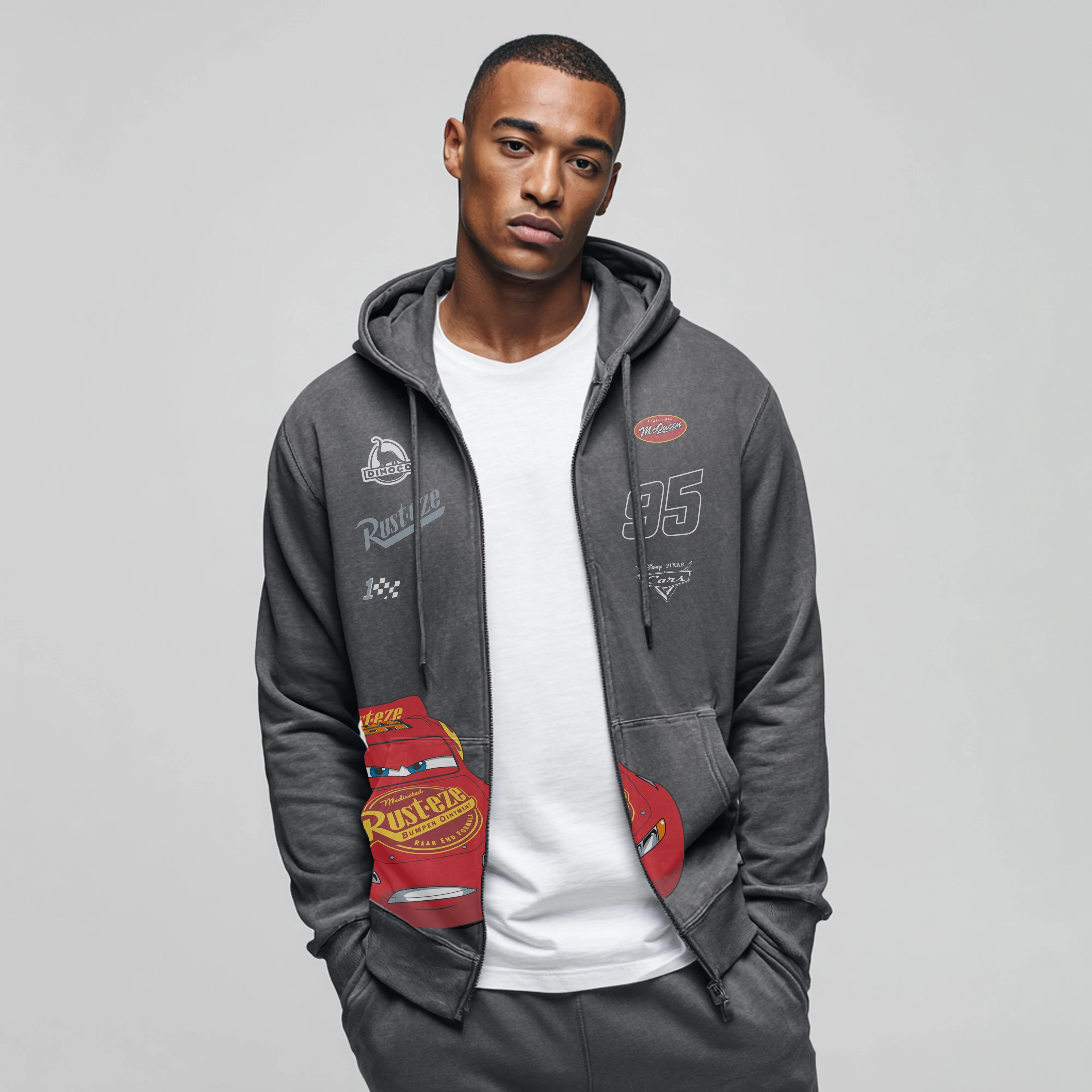 Disney's Lightning McQueen Men's & Big Men's Hooded Sweatshirt, Sizes XS-3XL | Walmart (US)