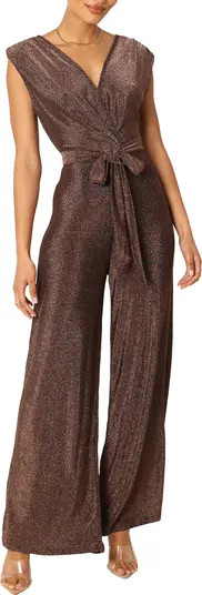 Nora Metallic Wide Leg Jumpsuit | Nordstrom