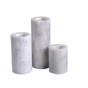 Mercer41 Cylinder Pillar 3 Piece Lady Purple Marble Votive Holder Set | Wayfair North America