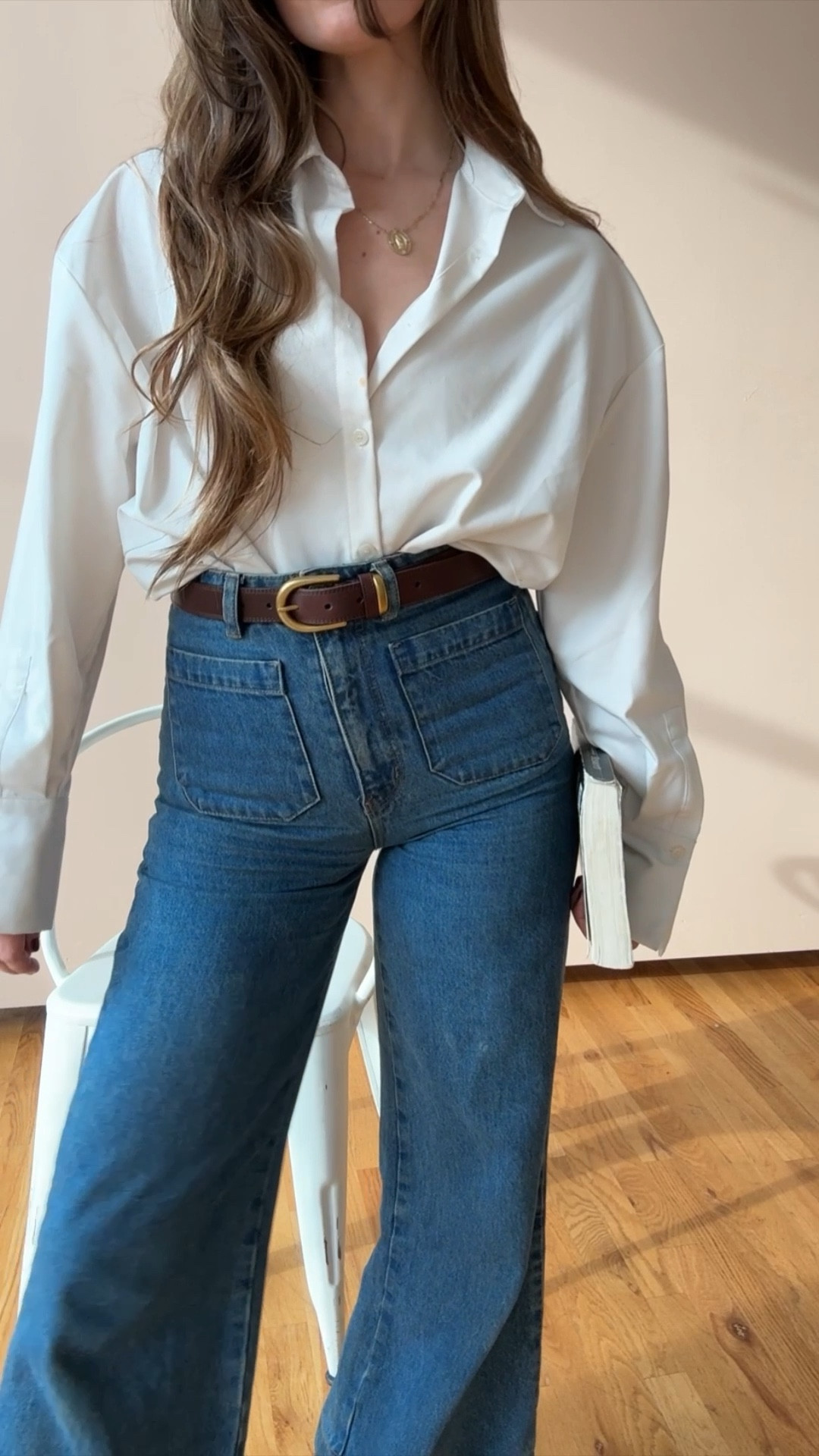 nothing more chic than quality denim and a white button down 

#LTKSeasonal #LTKstyletip
