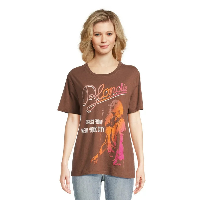 Time And Tru Women's Blondie the Band Graphic Tee with Short Sleeves, Sizes S-XXXL | Walmart (US)