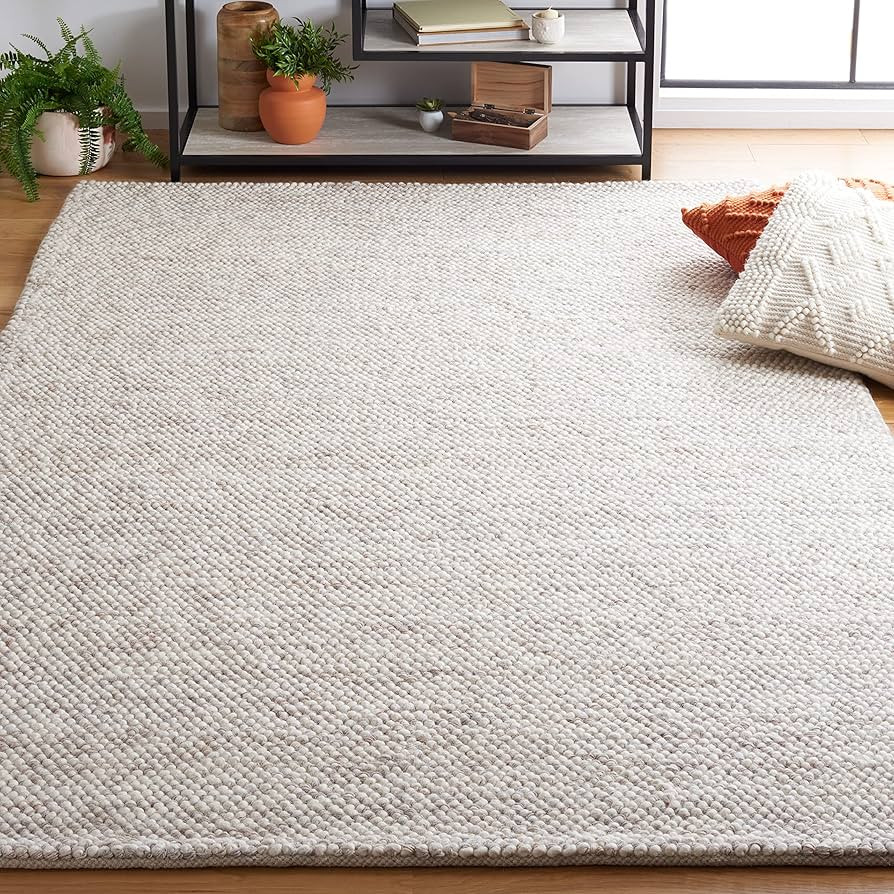 SAFAVIEH Natura Collection Area Rug - 6' x 9', Beige & Ivory, Handmade Wool, Ideal for High Traff... | Amazon (US)