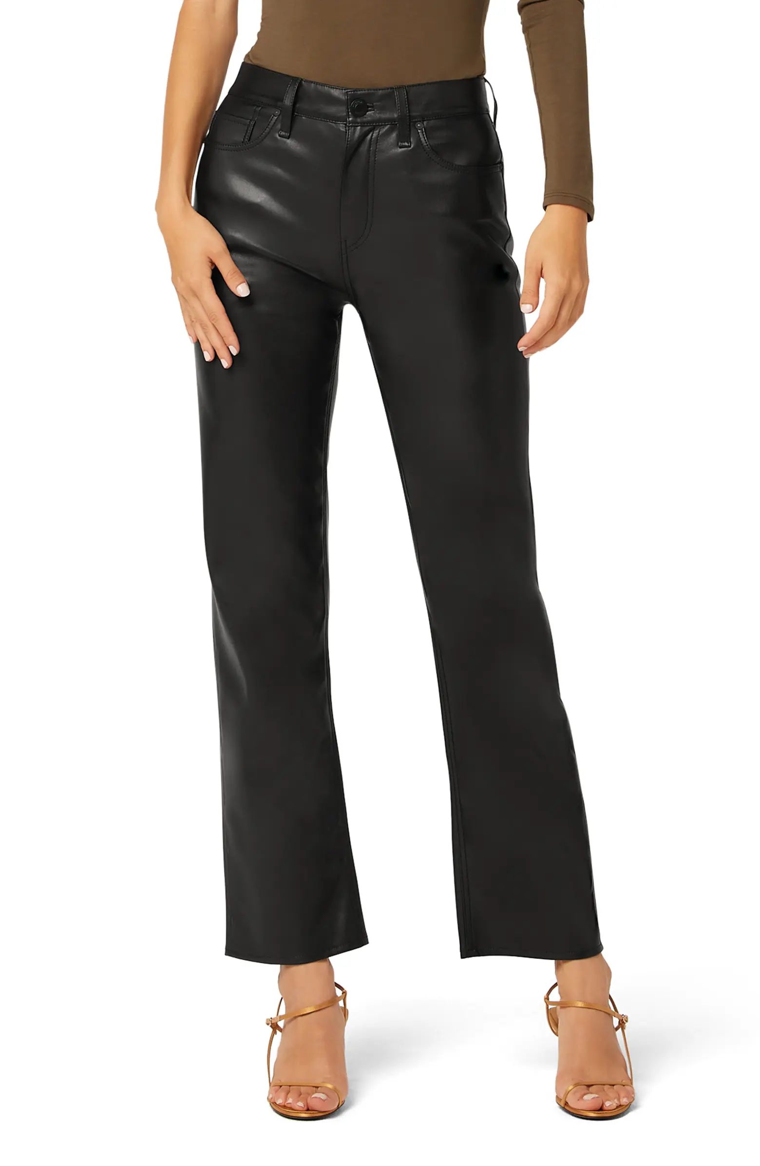 Remi High Waist Straight Leg Faux Leather Pants | Nordstrom