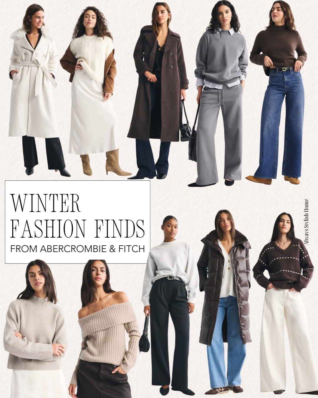 Abercrombie winter fashion favorites 🤍 Cozy, elevated cold-weather essentials including stylish coats, knit sweaters, flattering jeans, boots, and everyday layers perfect for staying warm while looking put-together all season long. 

 #LTKgrwm #LTKootd #LTKSeasonal