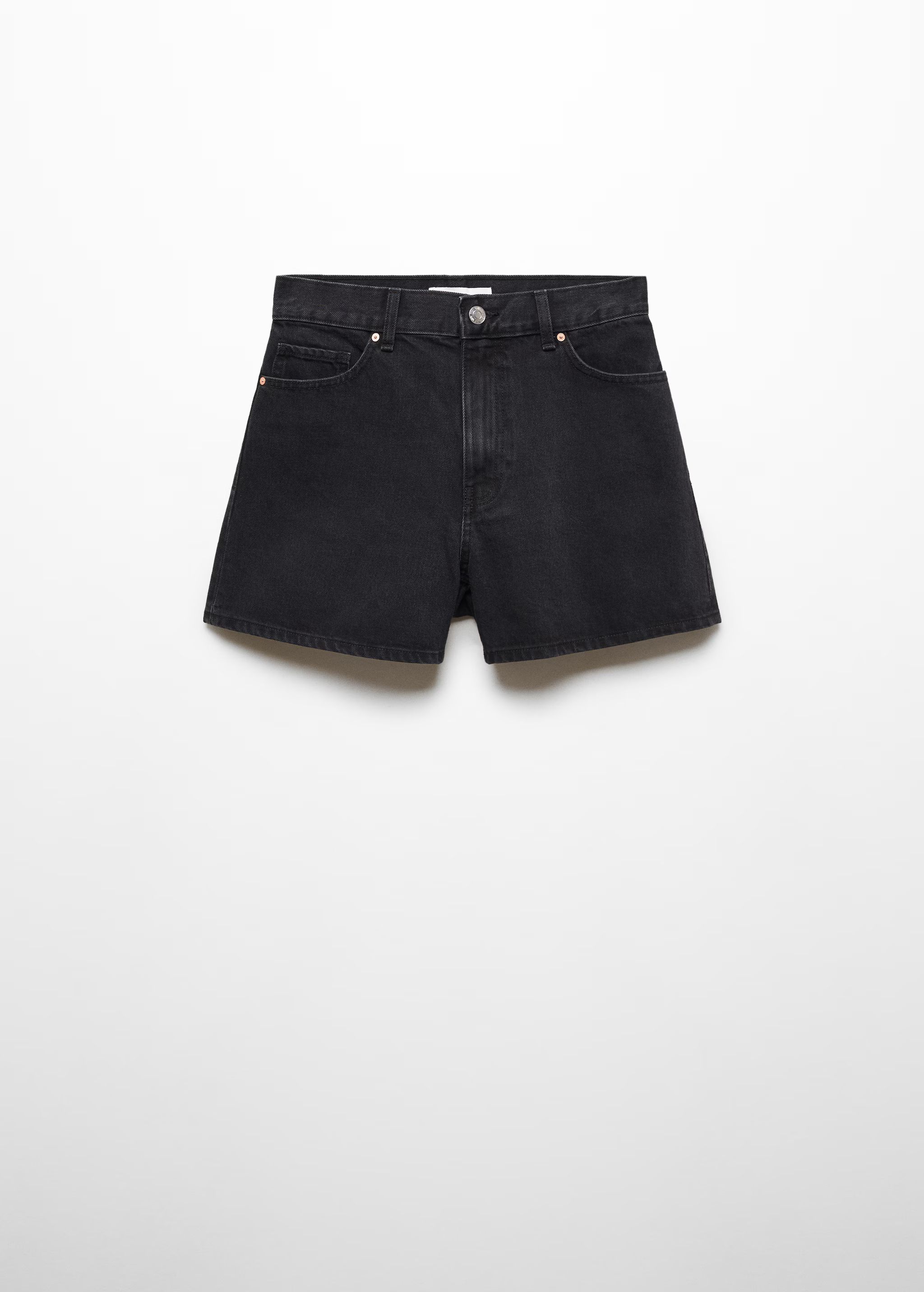 High-rise denim shorts | MANGO (US)
