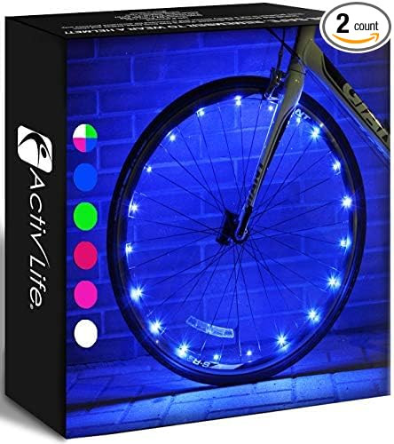 Activ Life 2-Tire Pack LED Bike Wheel Lights with Batteries Included, Get 100% Brighter and Visib... | Amazon (US)