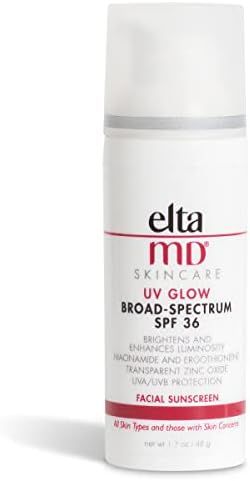 EltaMD UV Glow Moisturizer with SPF Face Sunscreen Broad-Spectrum SPF 36, Non-Greasy, Mineral Fac... | Amazon (US)