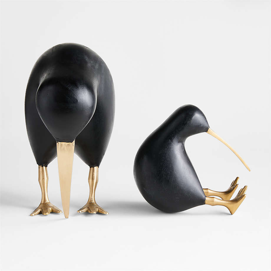 Extra-Large Brown Natural Wood Kiwi Bird + Reviews | Crate & Barrel | Crate & Barrel