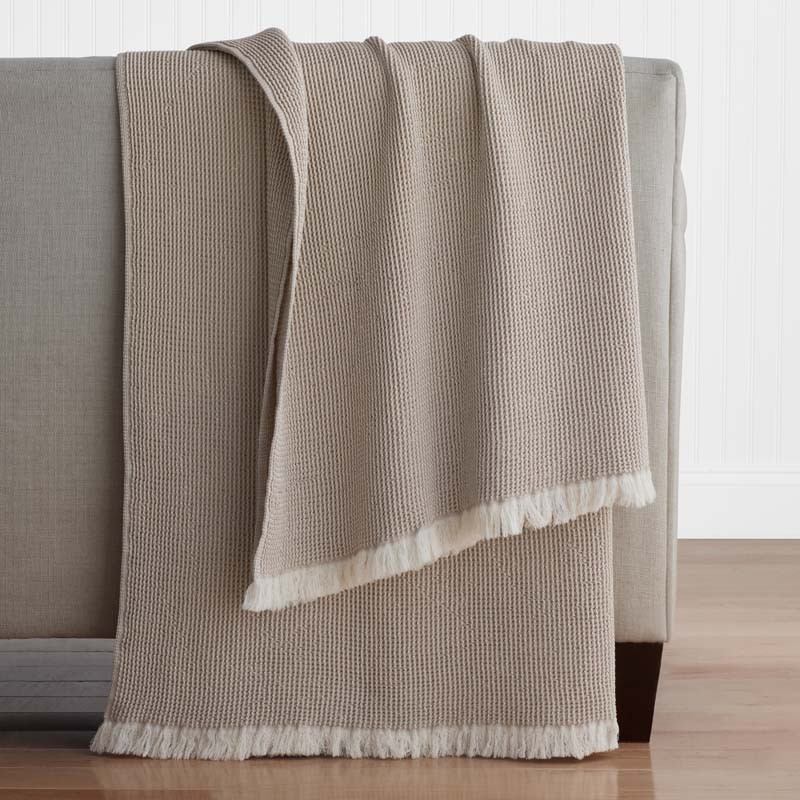 Cadence Solid Throw - Taupe | The Company Store