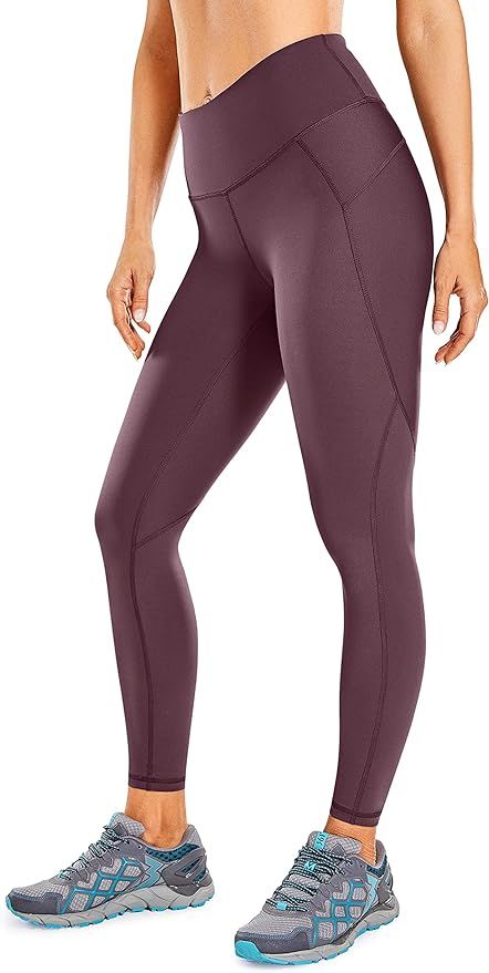 CRZ YOGA Women's Hugged Feeling Compression Running Leggings 25 Inches - Non See-Through Thick Tr... | Amazon (US)
