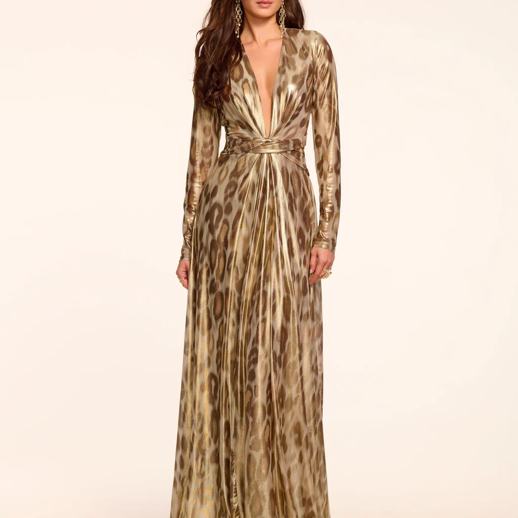 Martini Printed Plunging Gown | Ramy Brook