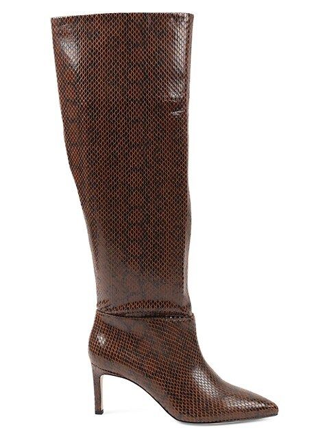 Marlo Snakeskin-Print Slouch Boots | Saks Fifth Avenue OFF 5TH