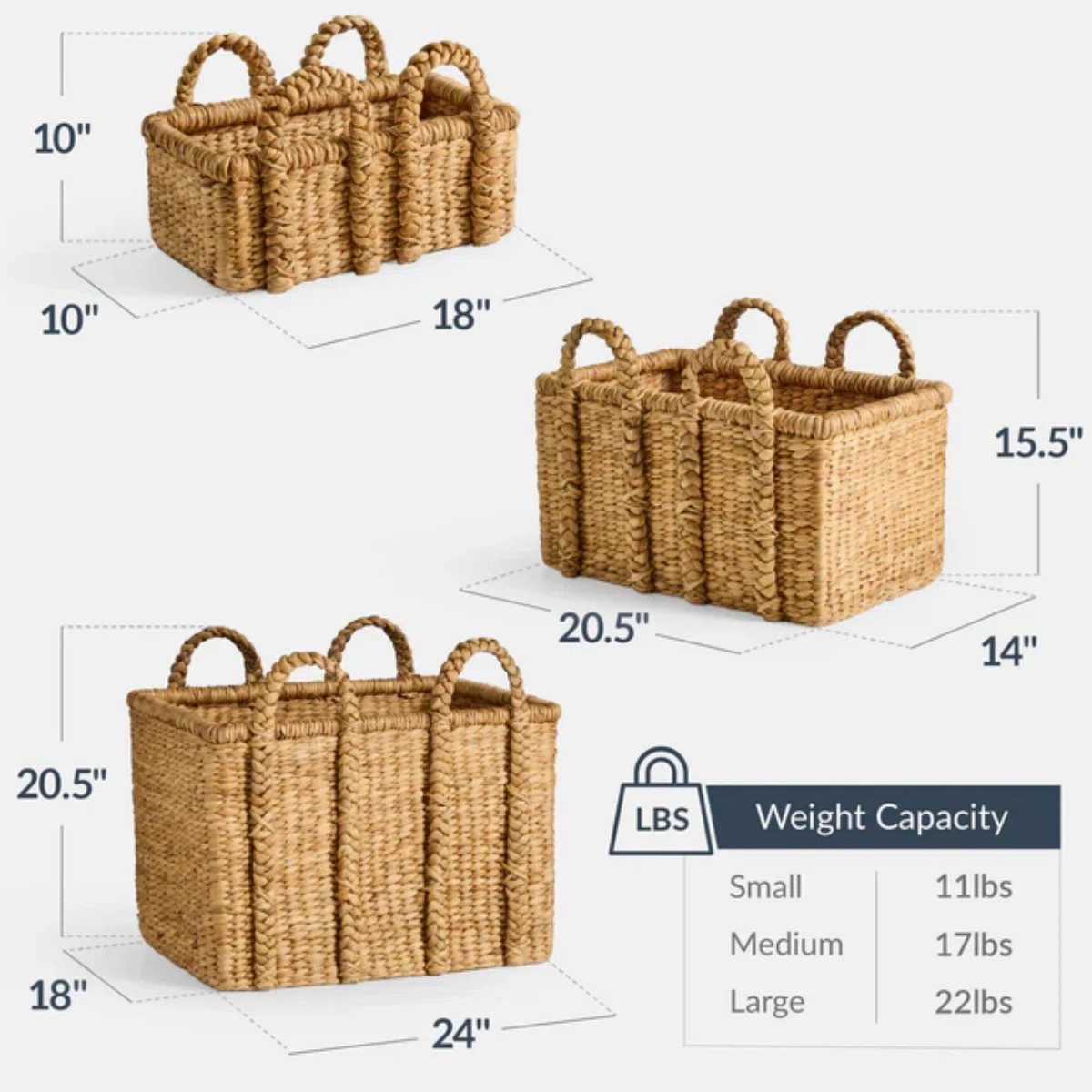 Water Hyacinth Chunky Baskets | Wayfair North America