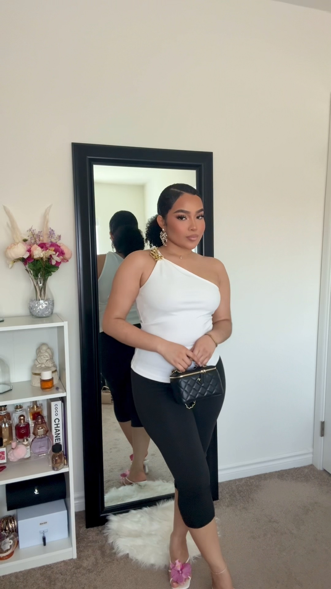 Grwm ✨ Black & White Cocktail Birthday Event 🍸🥳 
OUTFIT DETAILS👇🏽

Top, pants, & heels @shein_us @missguided 
Jewelry @lovisajewellery @bridesandhairpins @adinaeden_ 
Perfume @valentino.beauty @loccitane @dossierperfumes 

Follow, like, repost, & save this for your next outfit inspo! 📌

#grwm #getreadywithme #ootd #outfitinspo

#LTKgrwm #LTKootd #LTKPetite