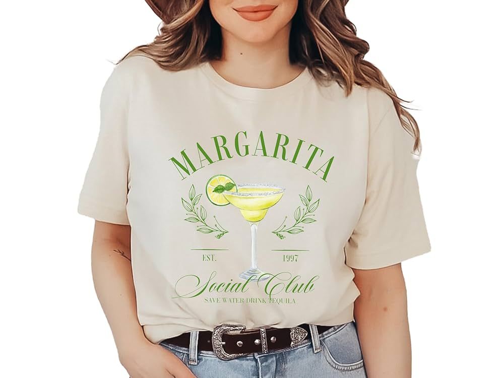 Margarita Social Club Shirt, Tequila Lover Shirt, Margarita Lover Tshirt, Funny Marg Cocktail Shi... | Amazon (US)