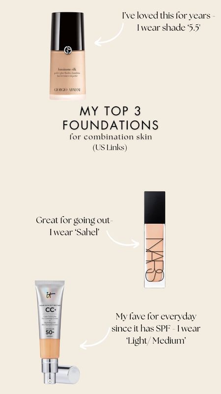 My Top 3 foundations! (US Links) #foundation #bestfoundations #makeup 

#LTKbeauty