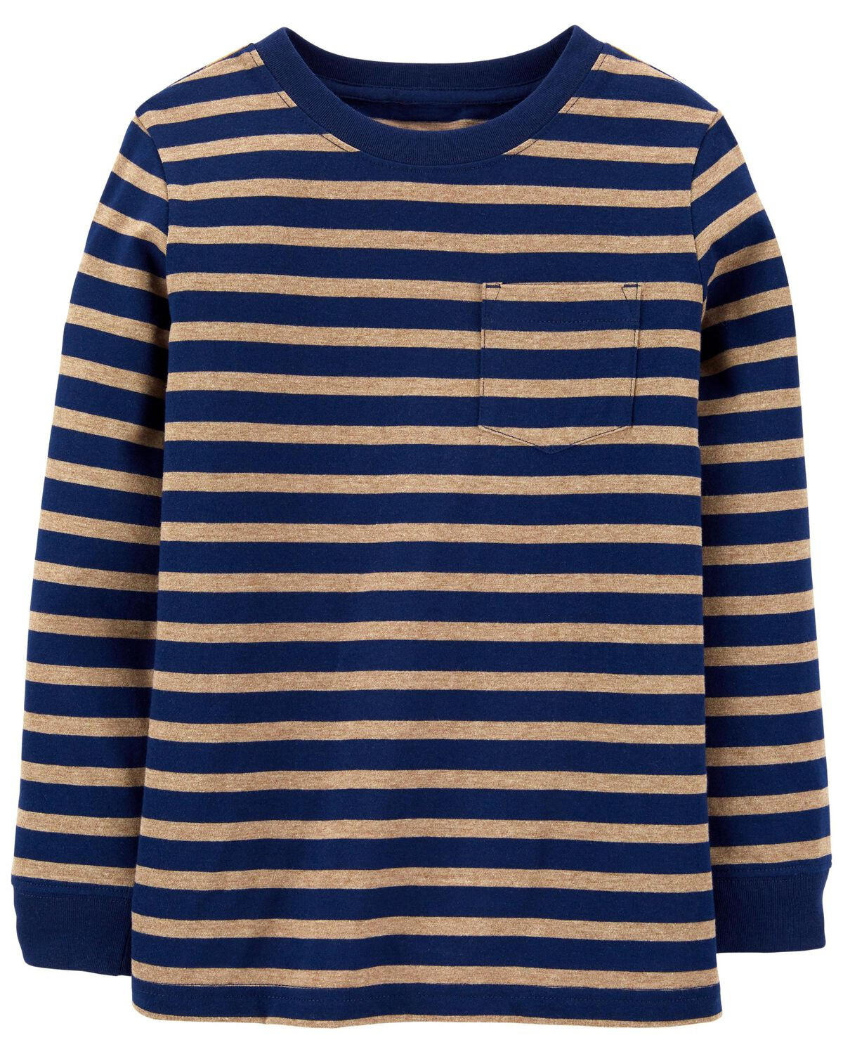 Navy/Grey Kid Striped Pocket Jersey Tee | carters.com | Carter's