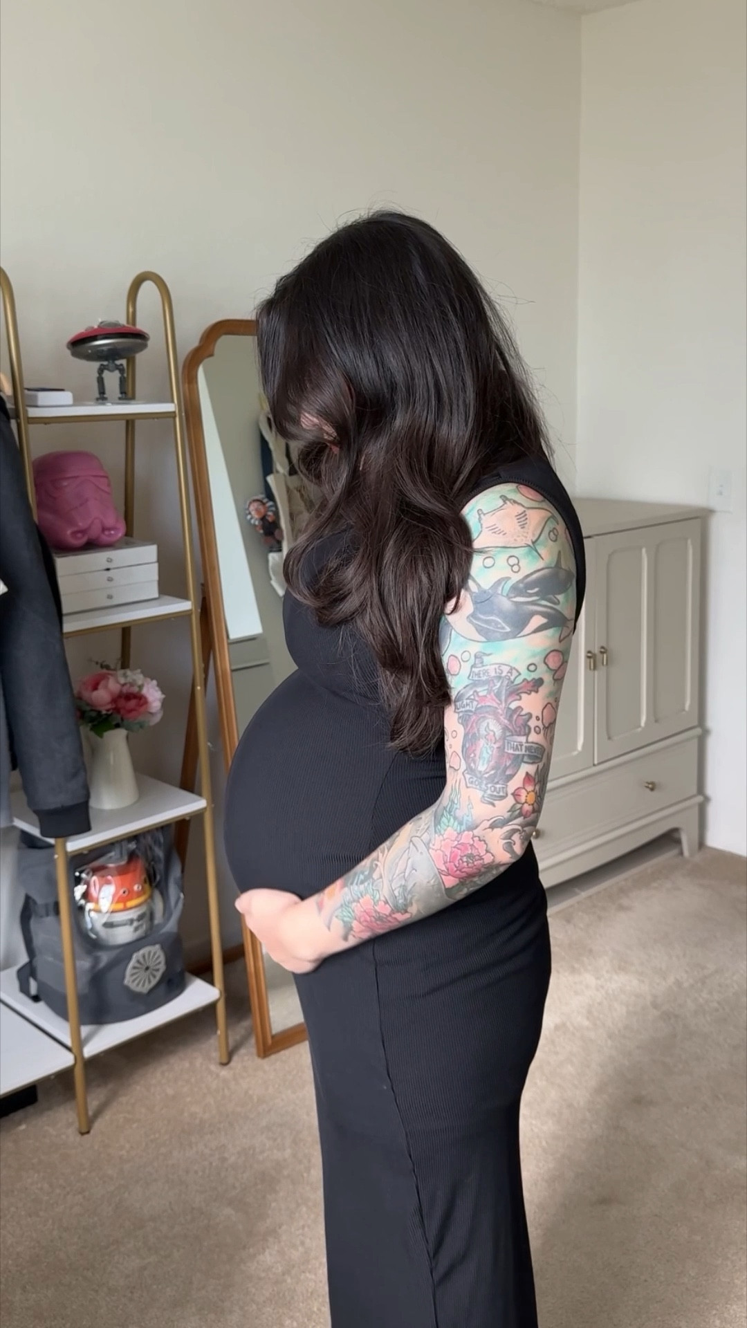 affordable maternity friendly dress 🖤 I went 1 size up here to fit the bump!

#pregnancy #maternity #outfit #pregnant #dress

#LTKBump #LTKFindsUnder50 #LTKootd