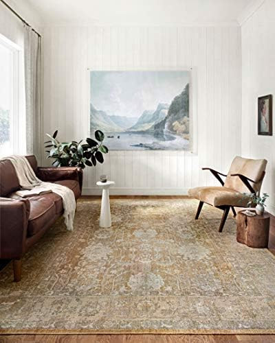 Chris Loves Julia x Loloi Rosemarie ROE-01 Gold / Sand Oriental Area Rug 6'-3" x 9' | Amazon (US)