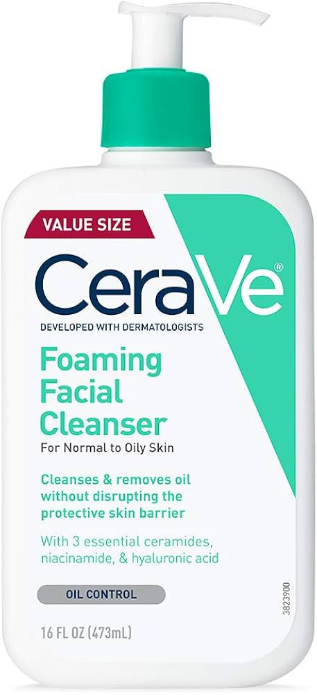 CeraVe Foaming Facial Cleanser, Daily Face Wash for Oily Skin, Hyaluronic Acid + Ceramides + Niac... | Amazon (US)