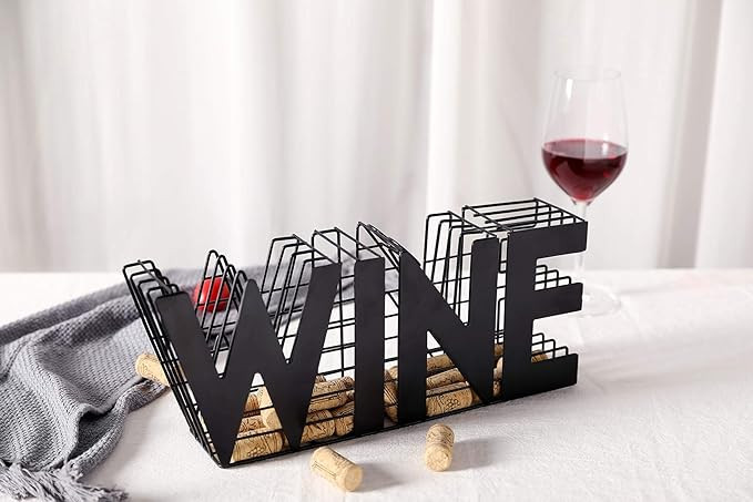 JHY DESIGN Wine Cork holder-13.5" Length Metal Craft Wine Cork Storage | Amazon (US)