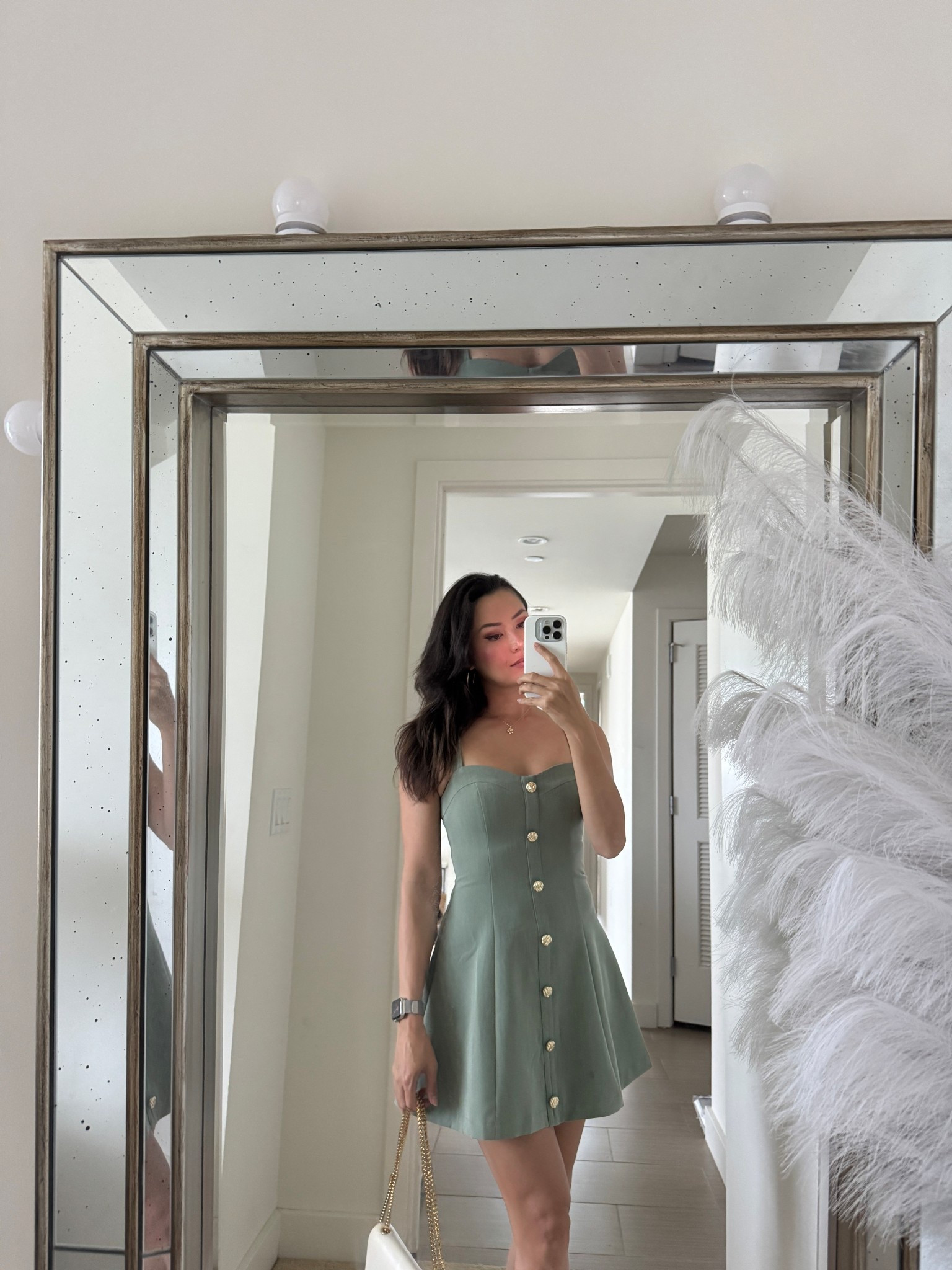 OBSESSED 😍😍😍 fits soooo well, high quality, beautiful gold buttons, adjustable straps and double lined, side zipper - size XS green dress, mini dress, $59!!

#LTKootd