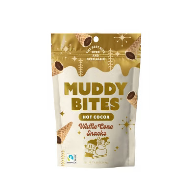 MUDDY BITES Hot Christmas Cocoa Waffle Cone Cookies Snacks - 2.33oz | Target